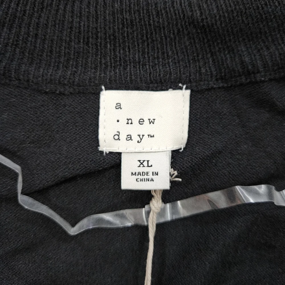 a new day Long Duster Cardigan in Black Women’s Size XL - Picture 6 of 8